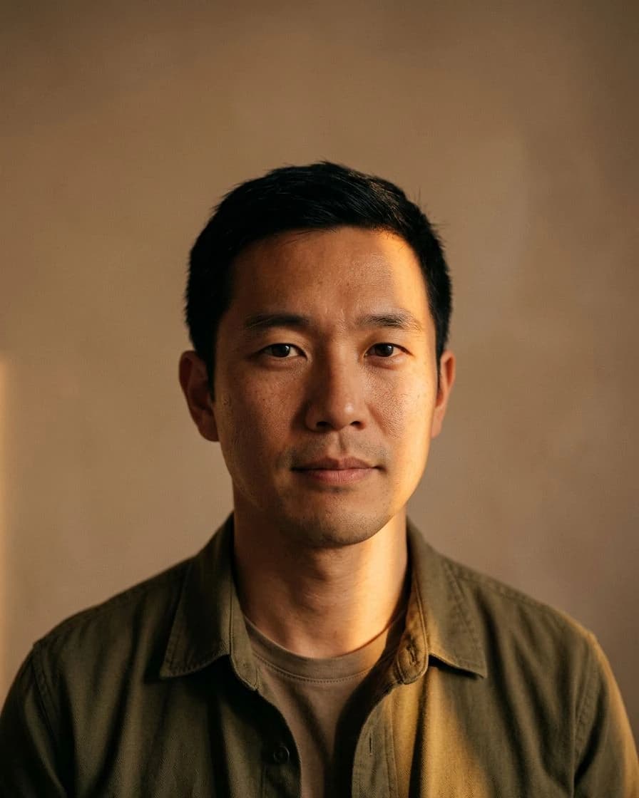 Retrato de Tiago Nakamura, psicólogo da Elara
